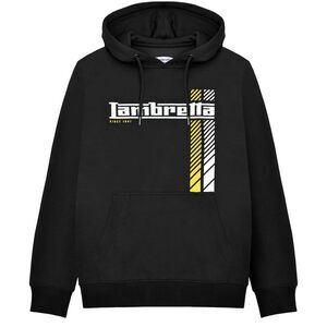 Lambretta Mens SS25 Racing Stripe Hoodie / Black/Gold